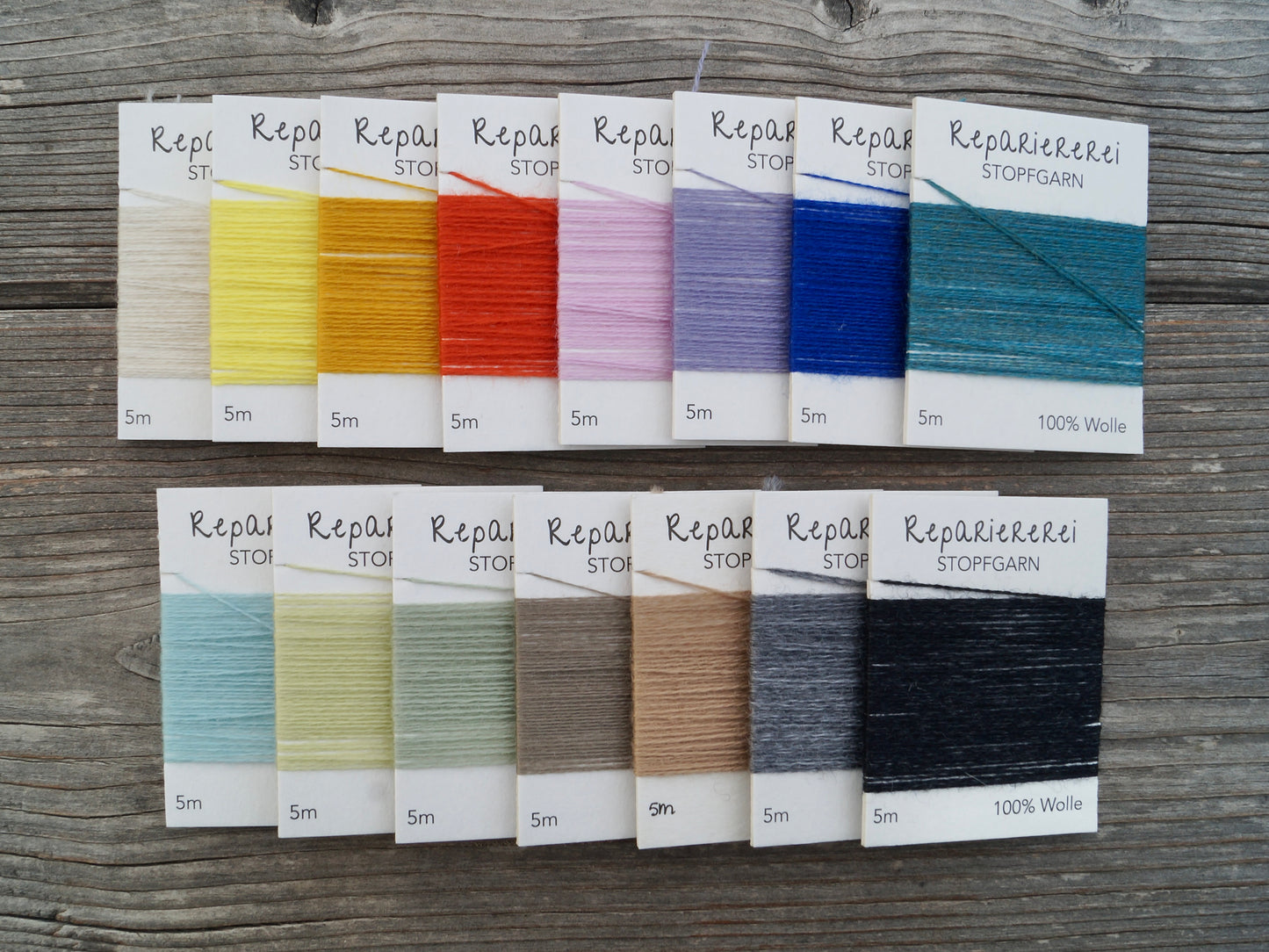 15 Farben Stopfgarn Wolle - Set 6