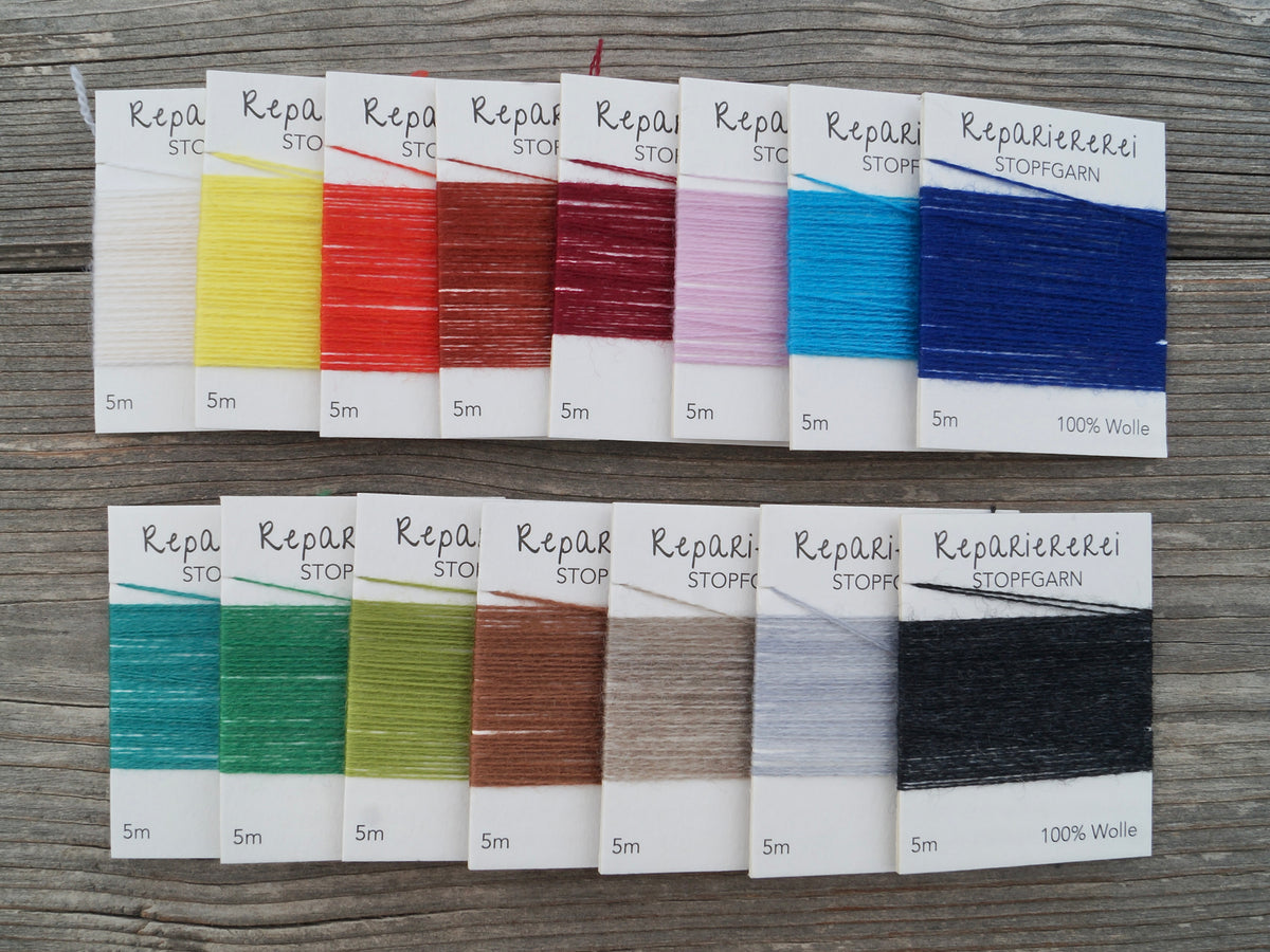 15 Farben Stopfgarn Wolle - Set 9