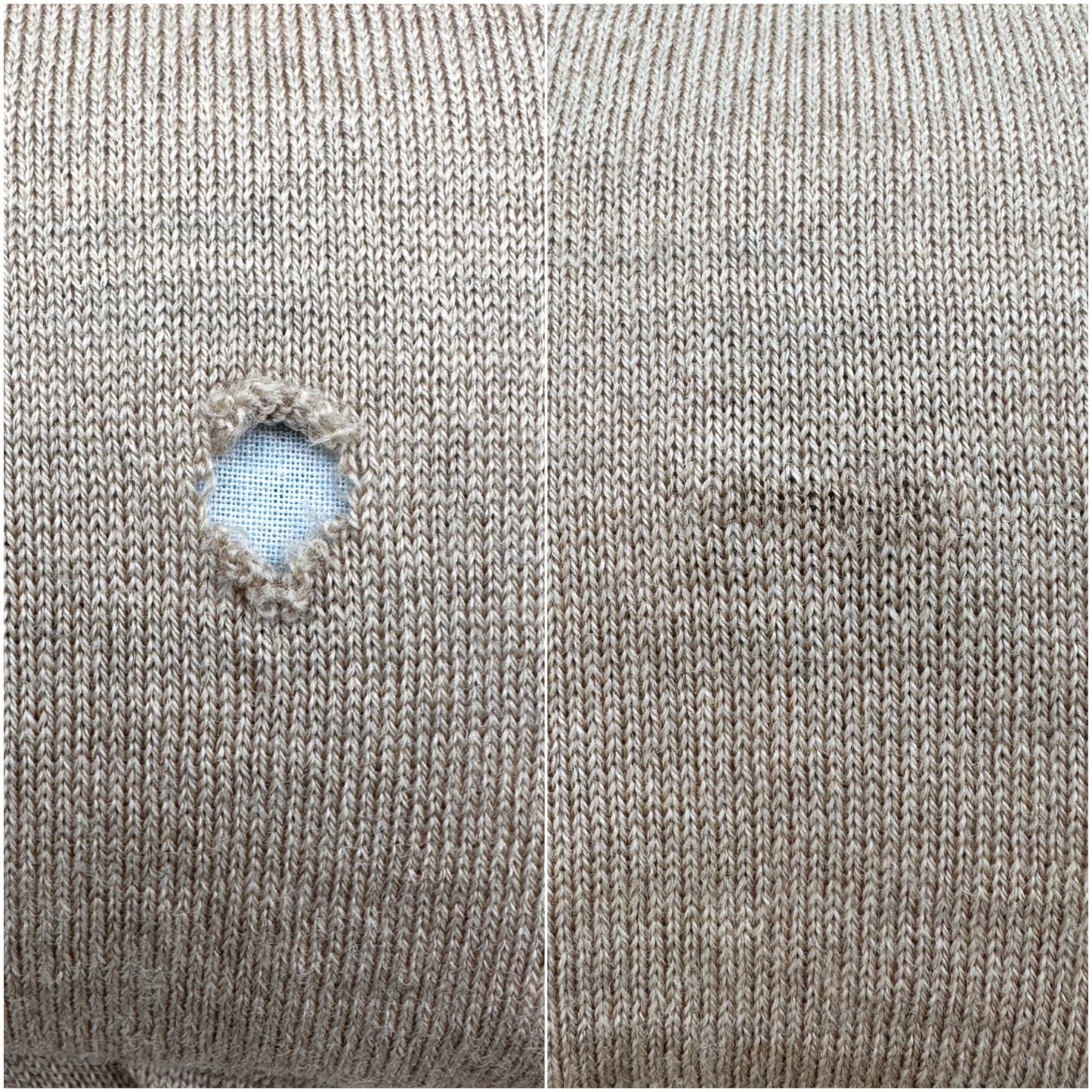 Strickbekleidung unsichtbar reparieren mit dem Maschenstich