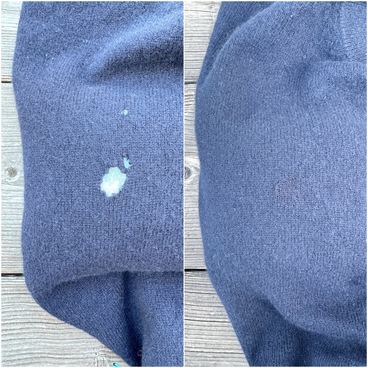 Strickbekleidung unsichtbar reparieren mit dem Maschenstich