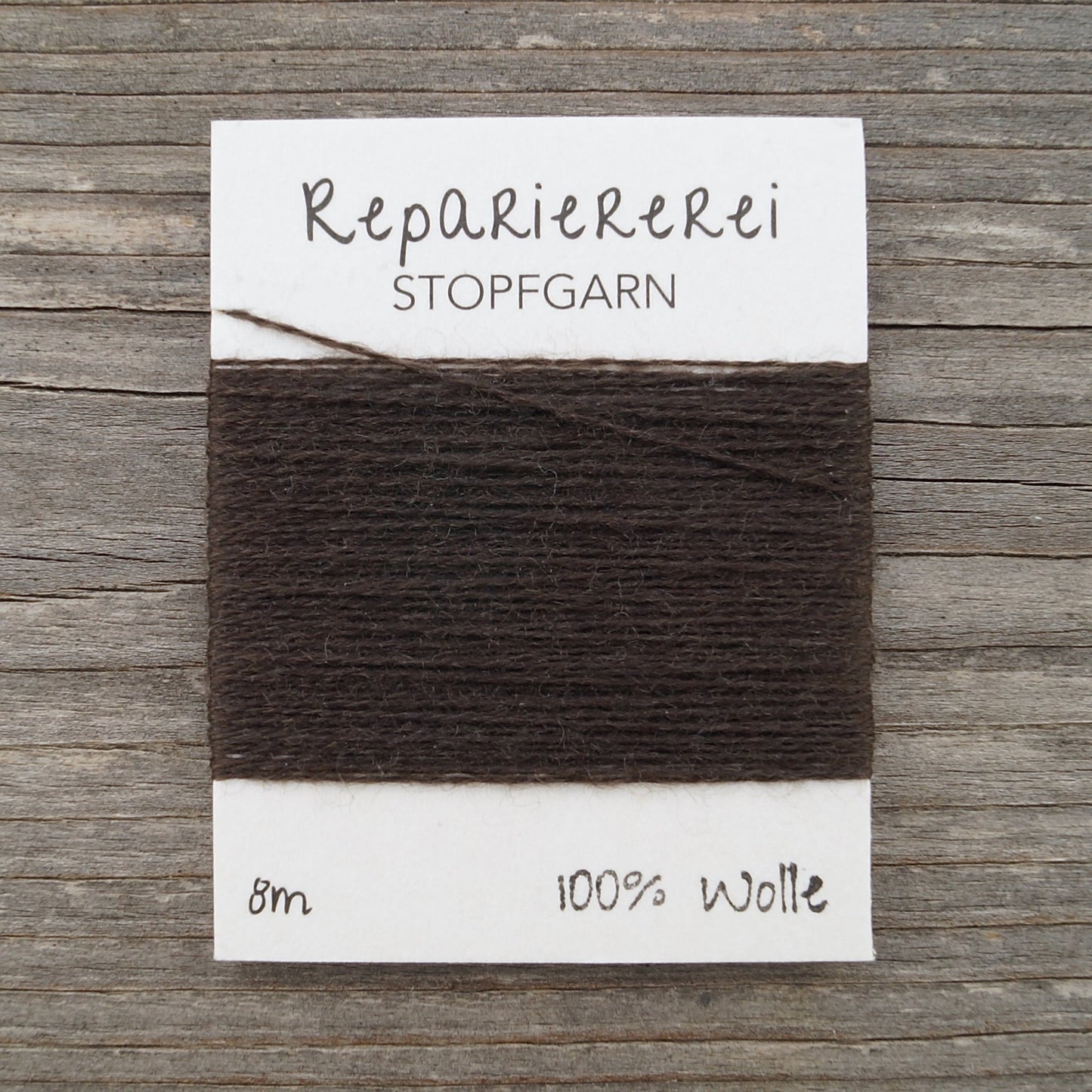 Stopfgarn Wolle 9040 Dunkelbraun kalt - Repariererei