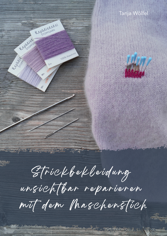 Strickbekleidung unsichtbar reparieren mit dem Maschenstich