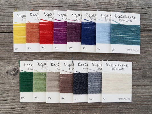 15 Farben Stopfgarn Wolle - Set 2