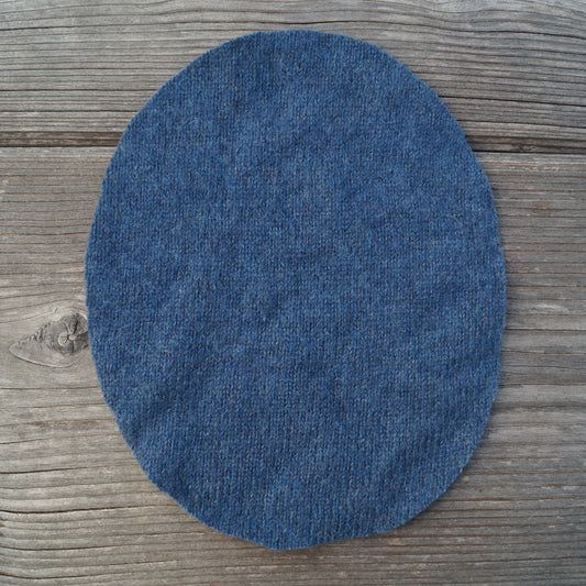 Flicken Kaschmir - Jeansblau mittel