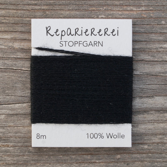 Stopfgarn Wolle #0044 Schwarz (mittel)