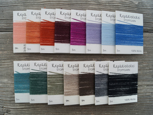 15 Farben Stopfgarn Wolle - Set 7