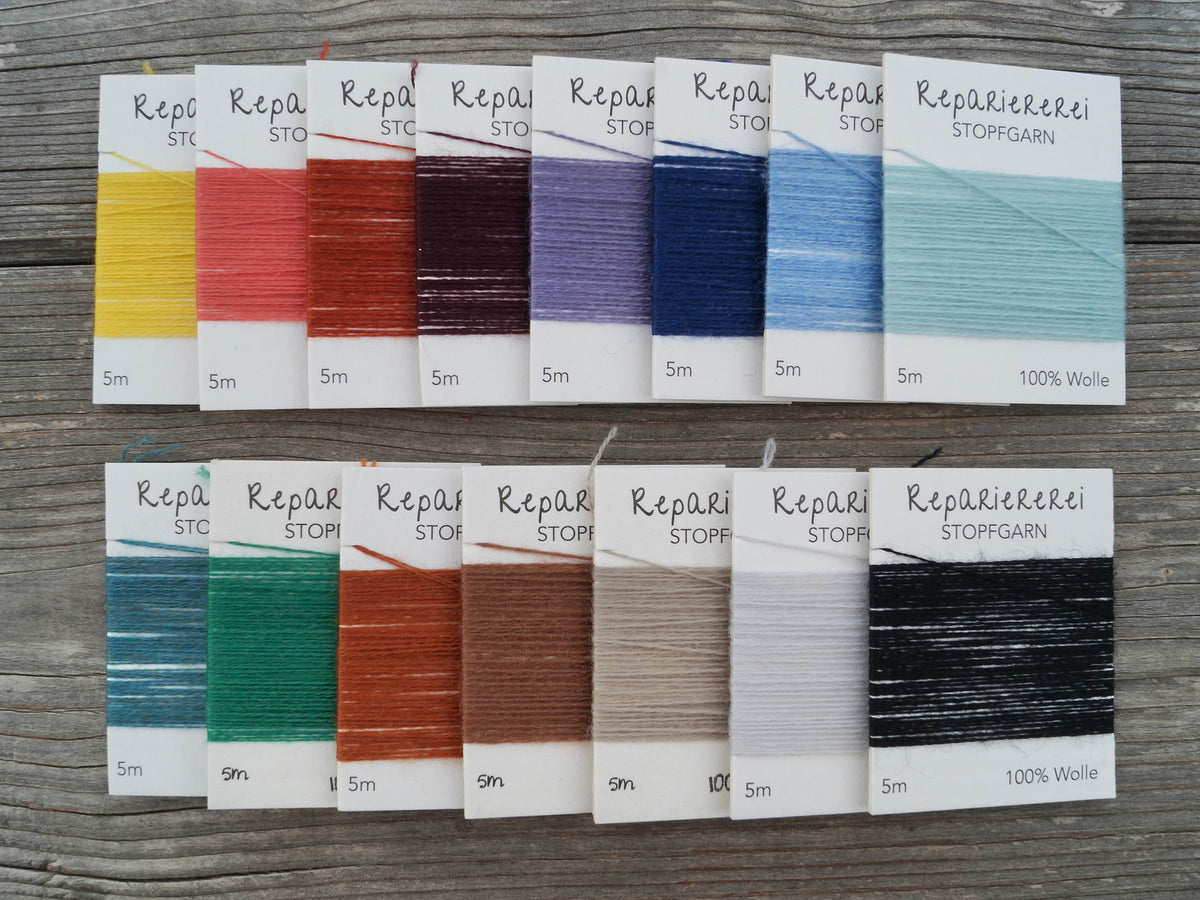 15 Farben Stopfgarn Wolle - Set 10