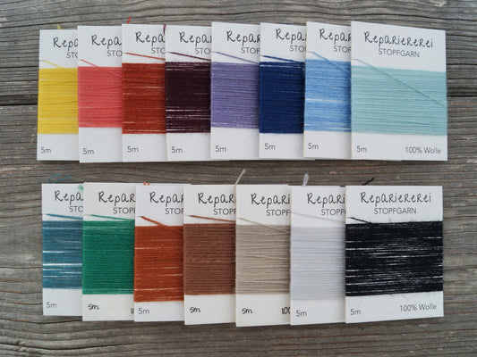 15 Farben Stopfgarn Wolle - Set 10