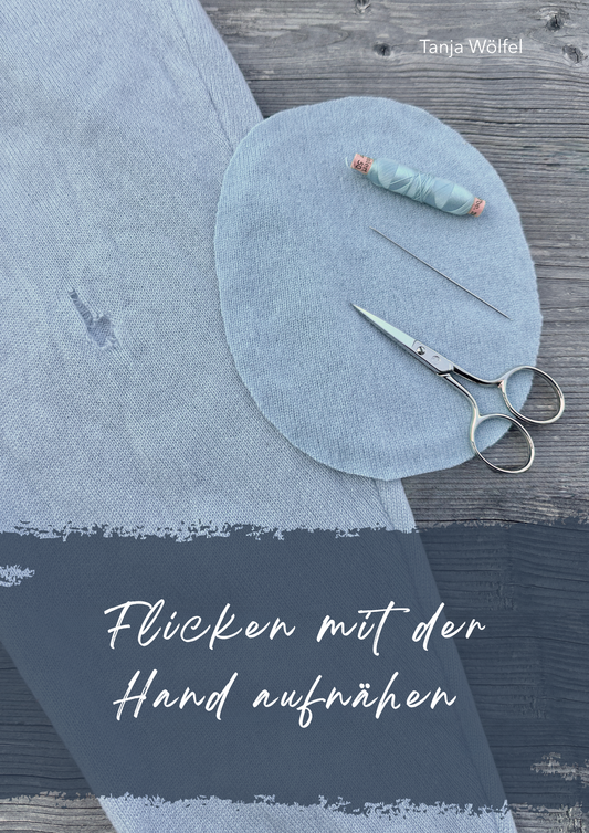 Flicken mit der Hand aufnähen
