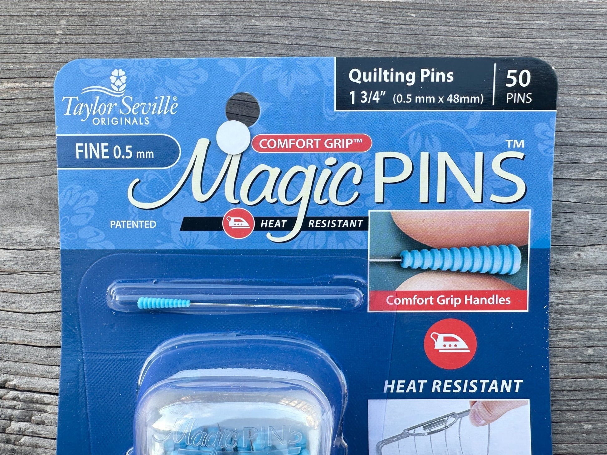 Stecknadeln mit geriffeltem Griff - Taylor Seville Magic Pins™ - Repariererei