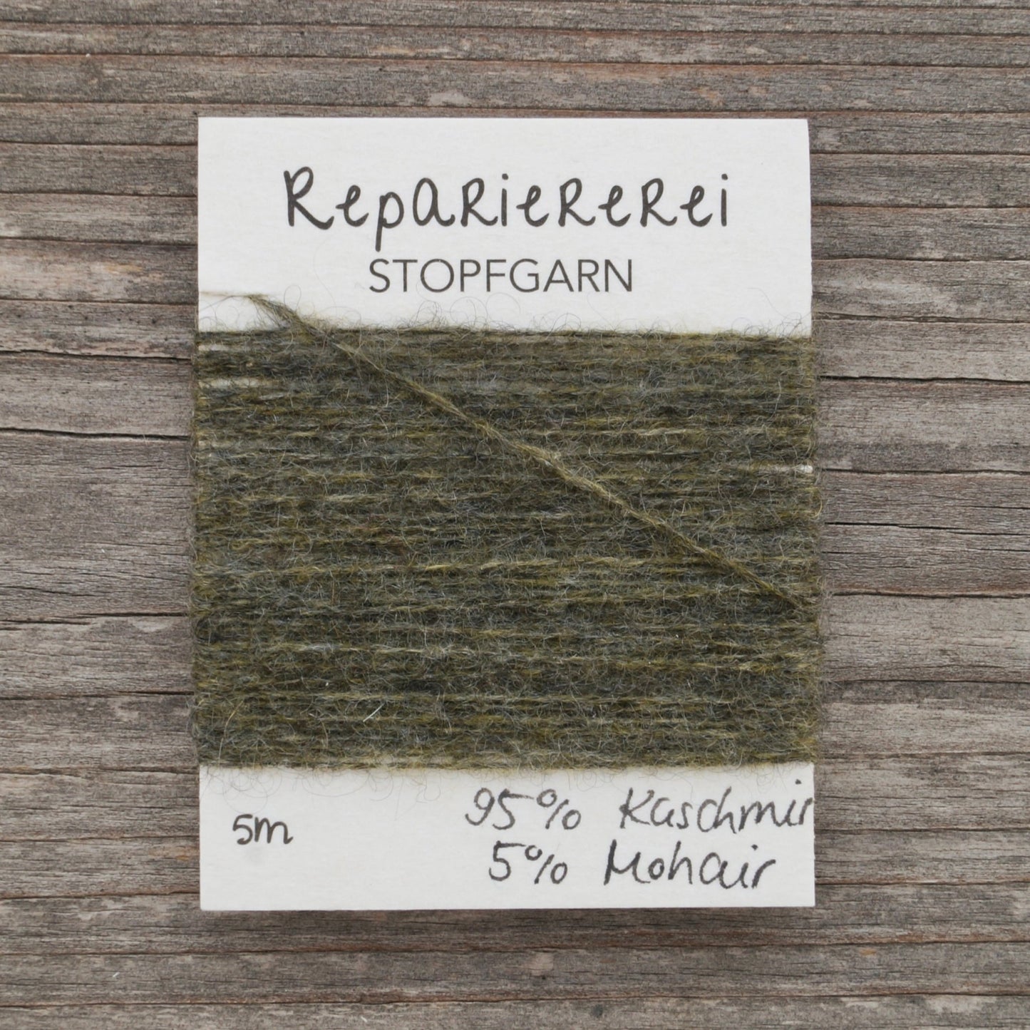 Stopfgarn Kaschmir 8037 Olivgrün meliert - Repariererei