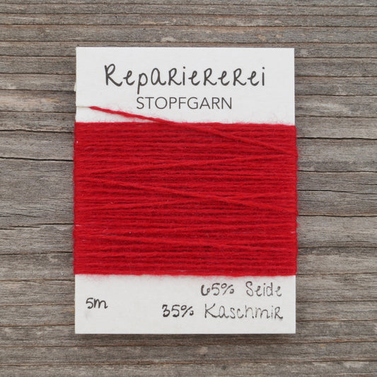 Stopfgarn Seide/Kaschmir 3023 Kirschrot - Repariererei