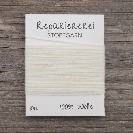 Stopfgarn Wolle 0000 Wollweiß - Repariererei