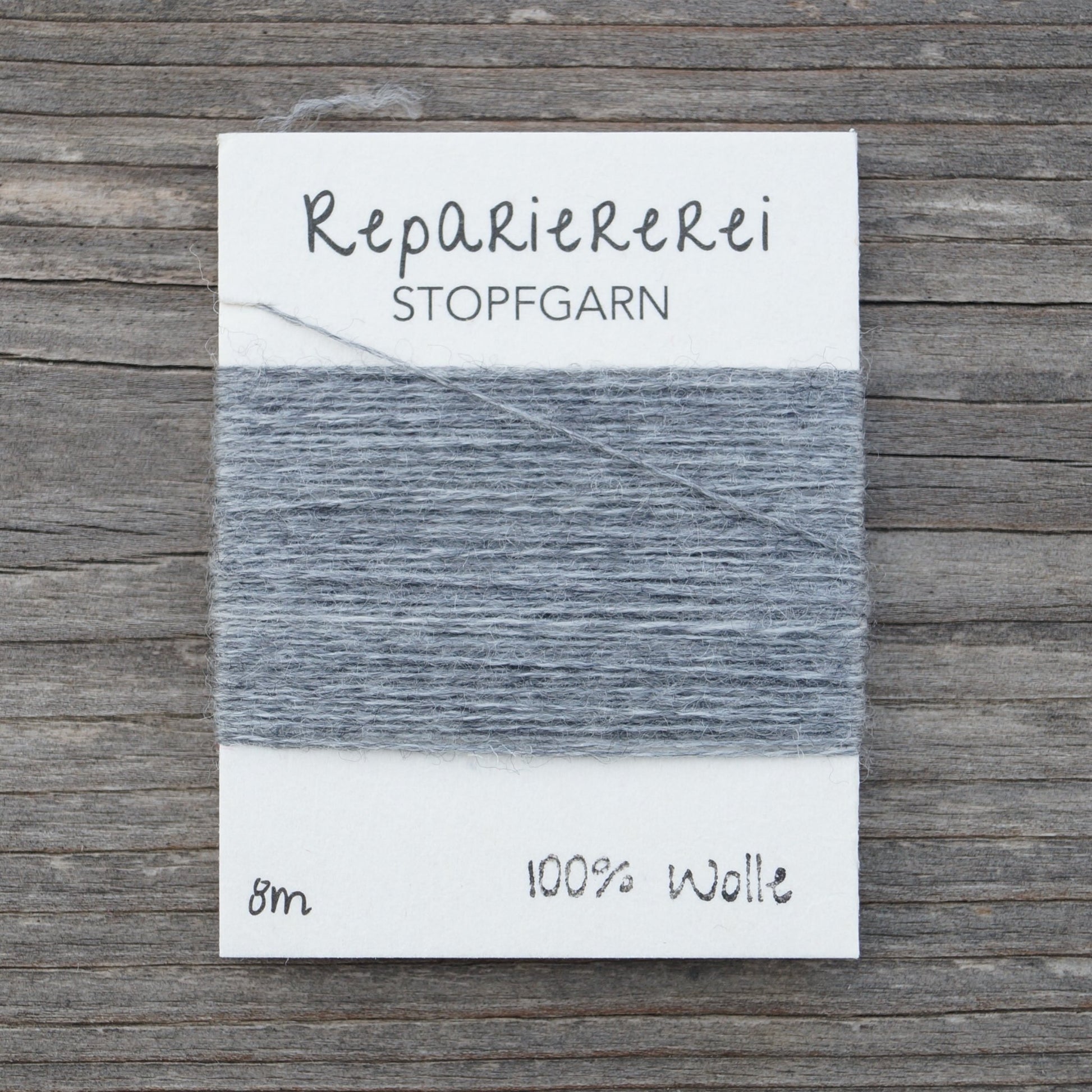 Stopfgarn Wolle 0002 Grau - Repariererei