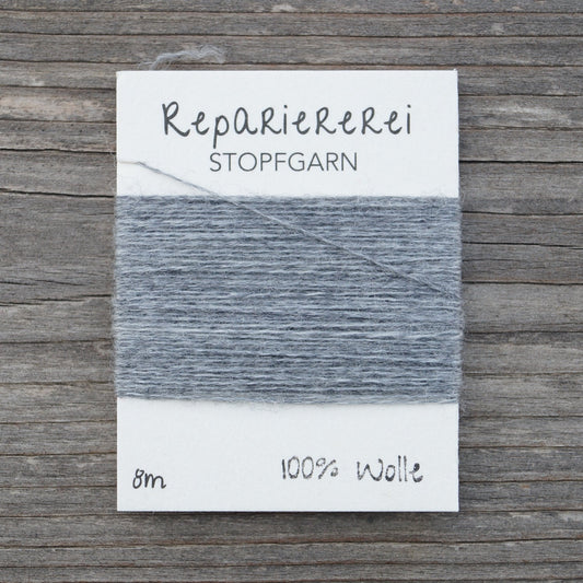 Stopfgarn Wolle 0002 Grau - Repariererei