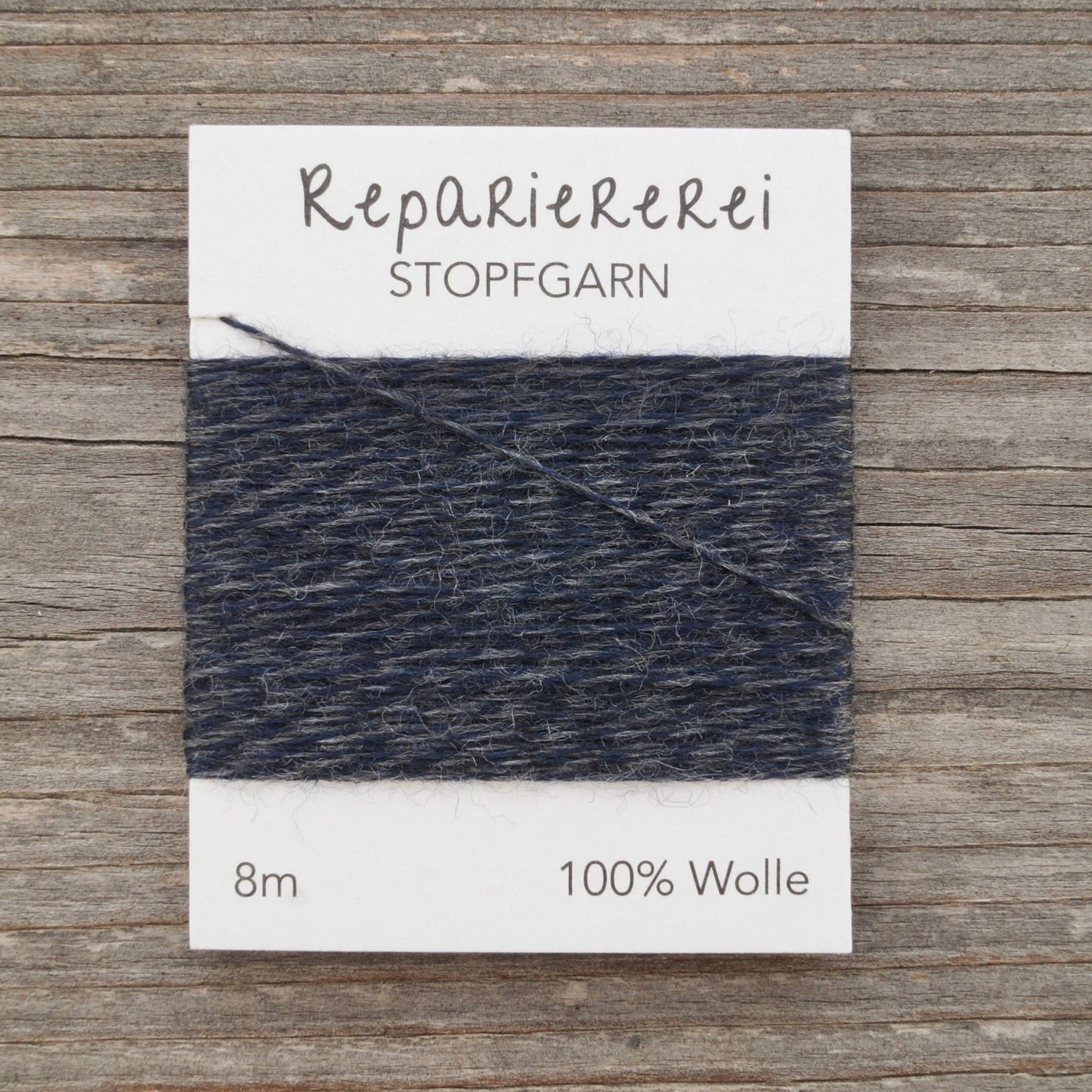 Stopfgarn Wolle 6043 Dunkelblau mit Grau - Repariererei