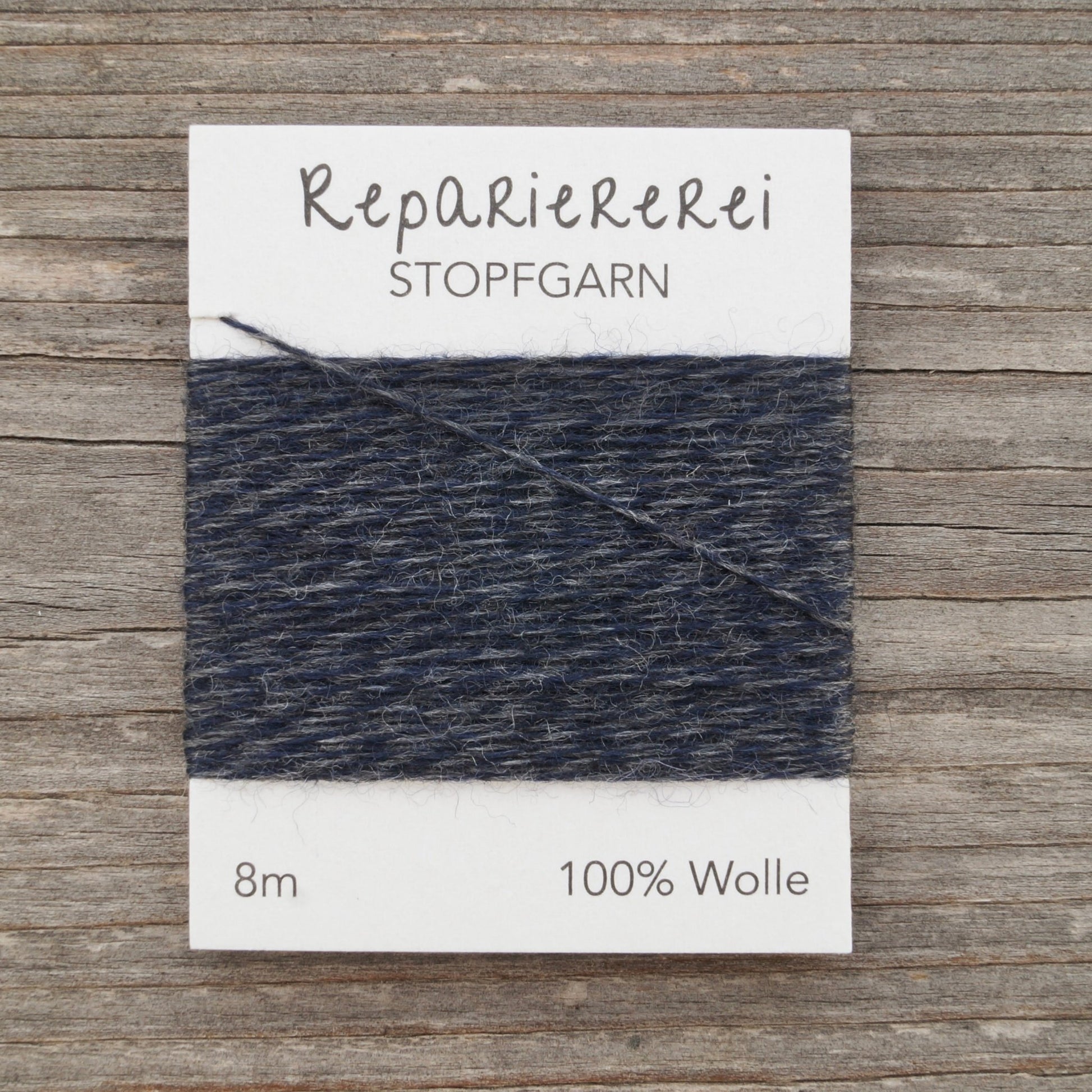 Stopfgarn Wolle 6043 Dunkelblau mit Grau - Repariererei