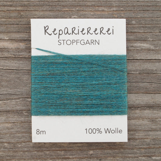 Stopfgarn Wolle 7011 Seegrün - Repariererei