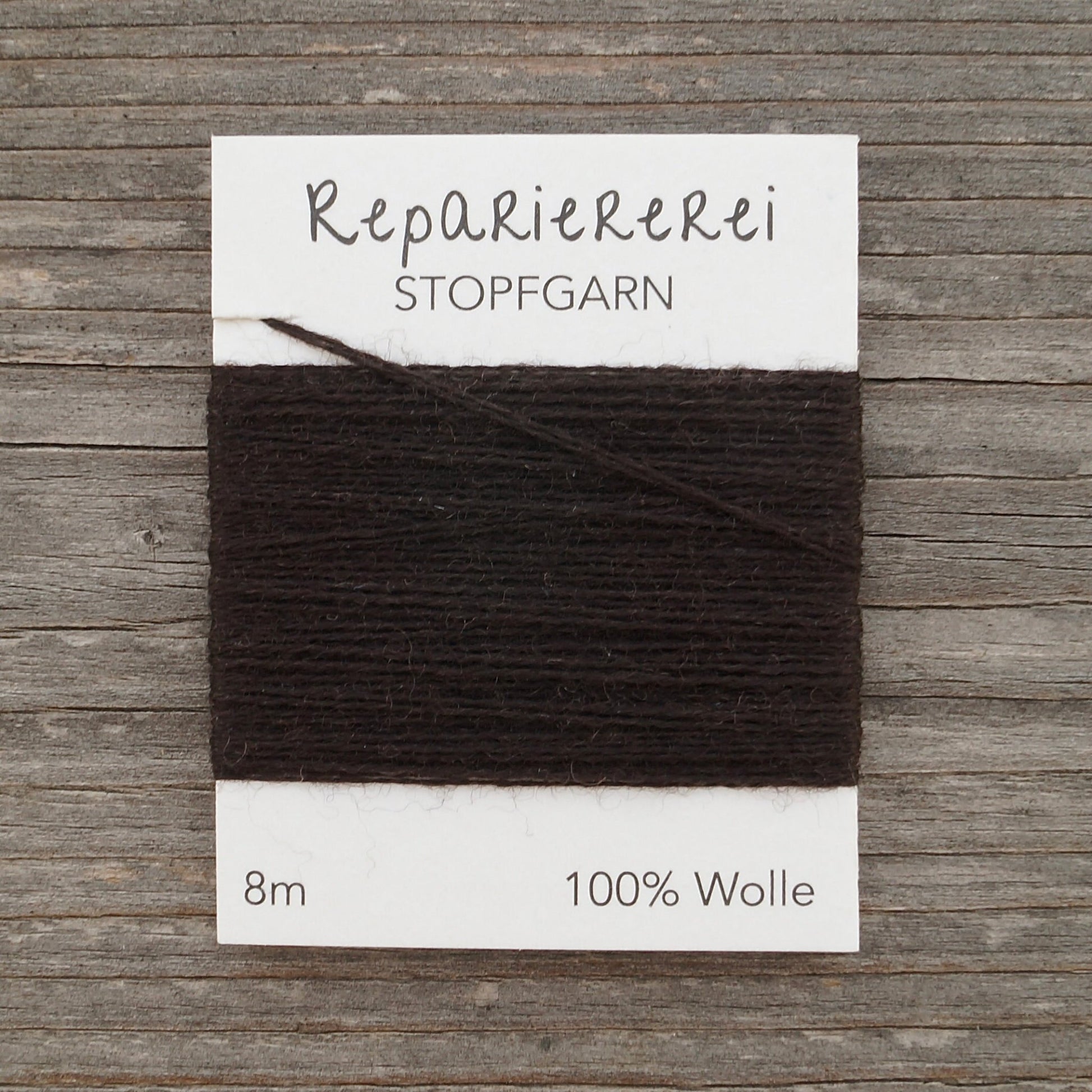 Stopfgarn Wolle 9022 Dunkelbraun - Repariererei