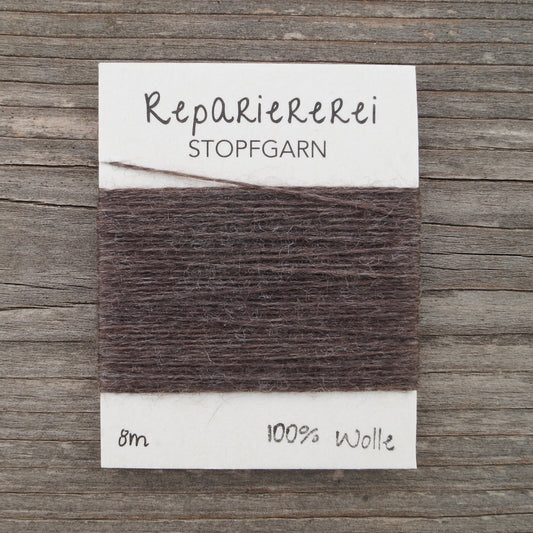 Stopfgarn Wolle 9038 Graubraun dunkel - Repariererei