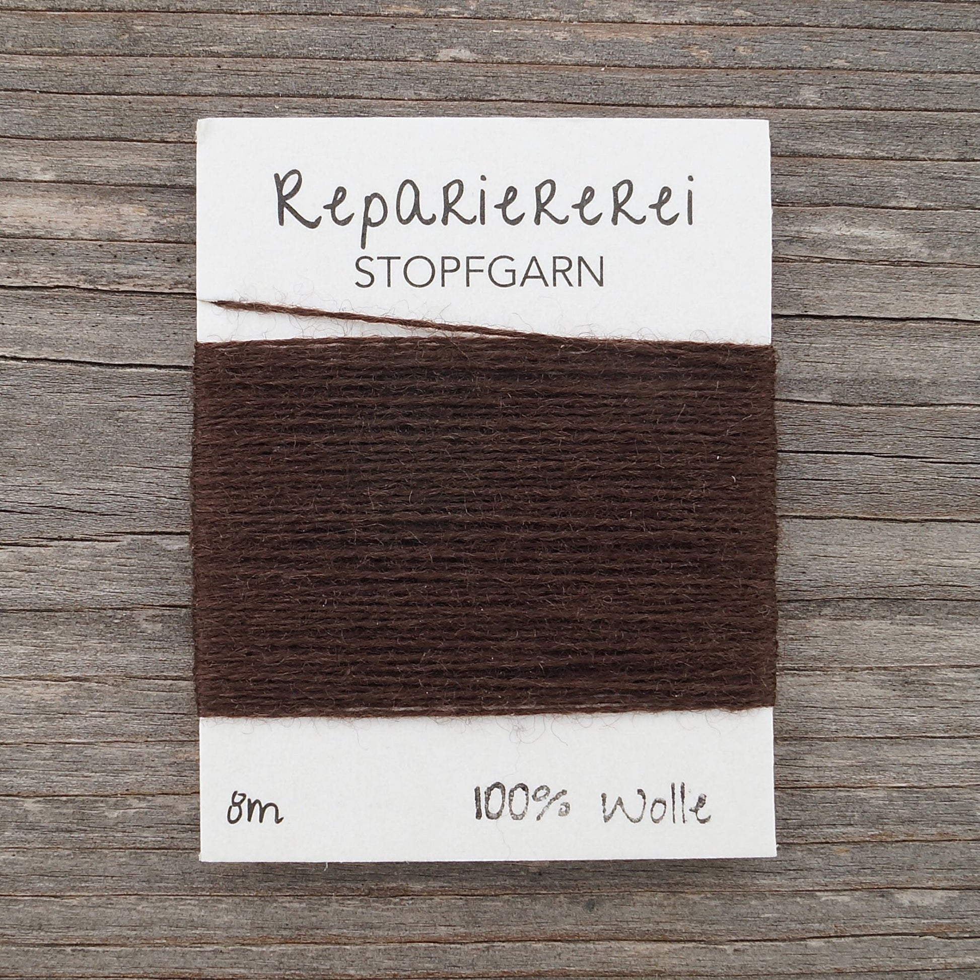 Stopfgarn Wolle 9039 Dunkelbraun - Repariererei