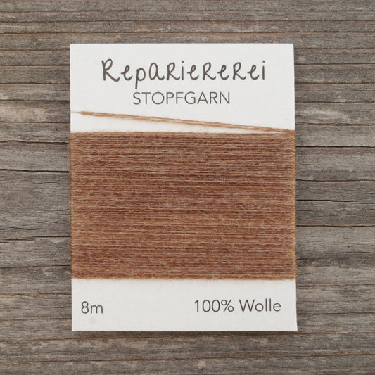 Stopfgarn Wolle 9043 Sanftes Braun - Repariererei