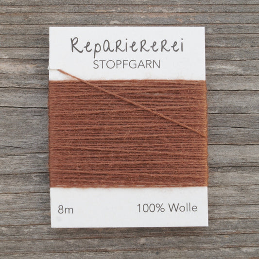 Stopfgarn Wolle 9046 Braun warm - Repariererei