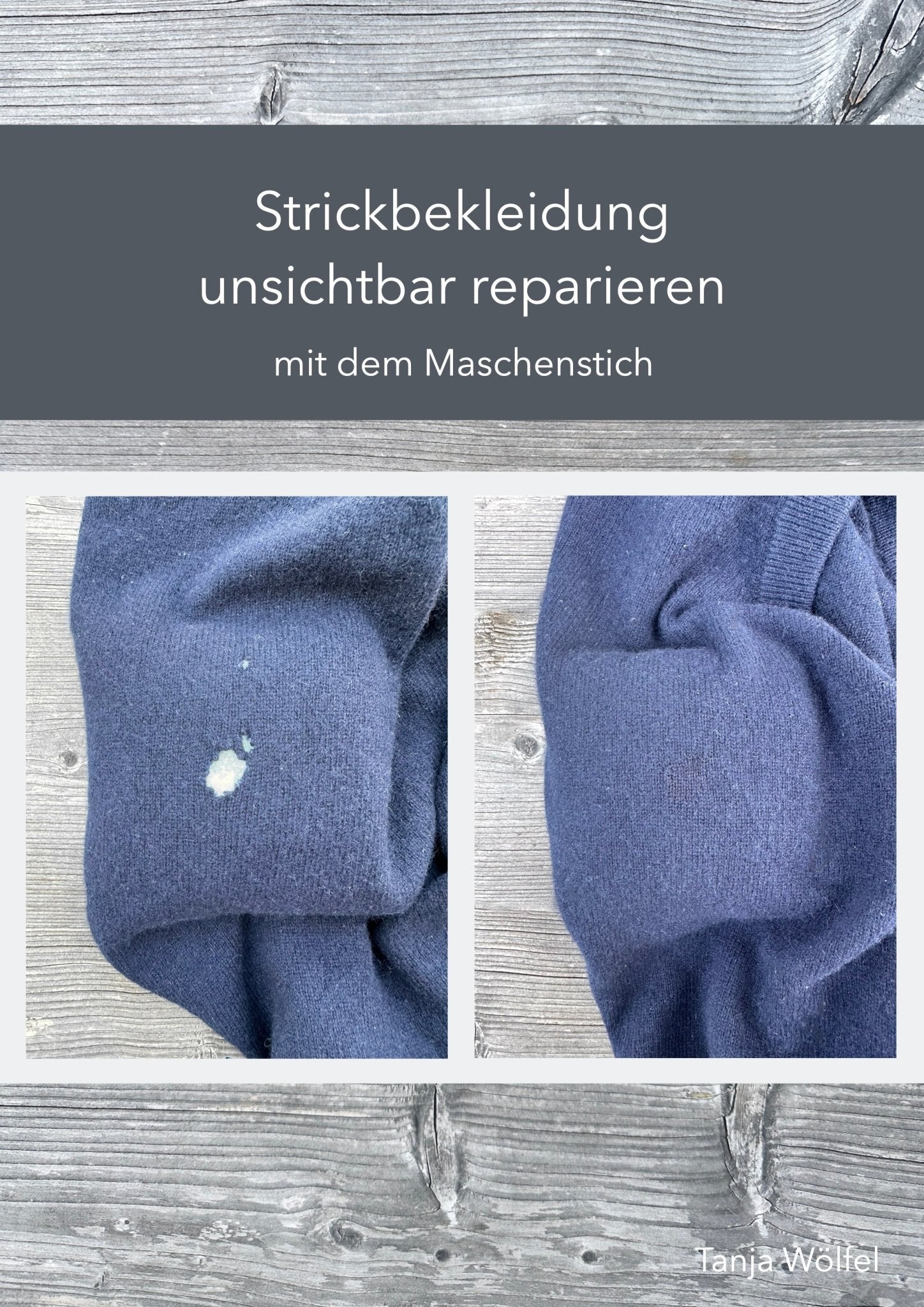 Strickbekleidung unsichtbar reparieren mit dem Maschenstich - Repariererei